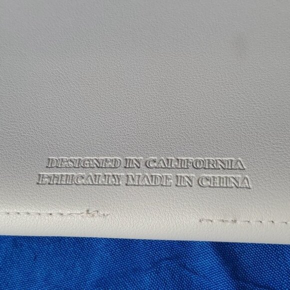 Megan Portfolio Clutch EUC Vegan Leather Cloud Gray color - Picture 9 of 12